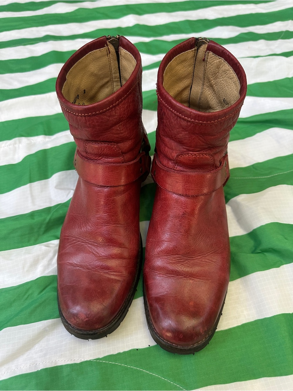 FRYE Veronica ankle harness boots (resoled with vibram lug soles!) - Picture 3 of 9